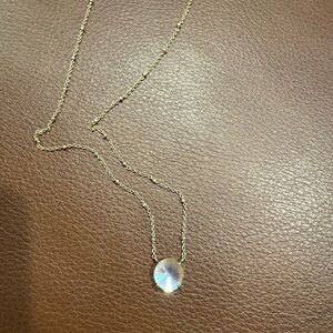 Kendra Scott Gold Necklace with Iridescent Pendant